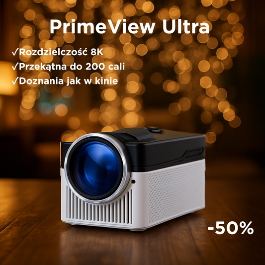 PRIMEVIEW 8K ULTRA™ - PROJEKTOR PREMIUM | ULTRA HD | BLUETOOTH & WIFI