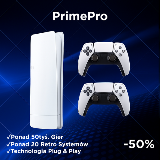 PRIMEPRO™ - RETRO KONSOLA PLUG&PLAY | PONAD 50 TYŚ. GIER | 2 PADY
