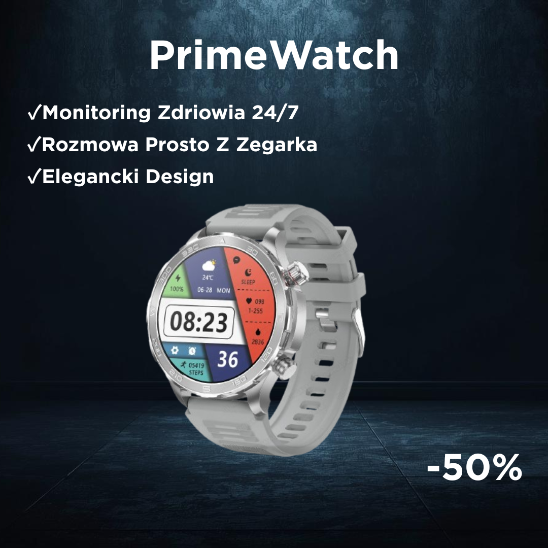 PRIMEWATCH™ - SMARTCH WATCH | EKRAN AMOLED | NFC, GPS I MONITOROWANIE ZDROWIA 24/7
