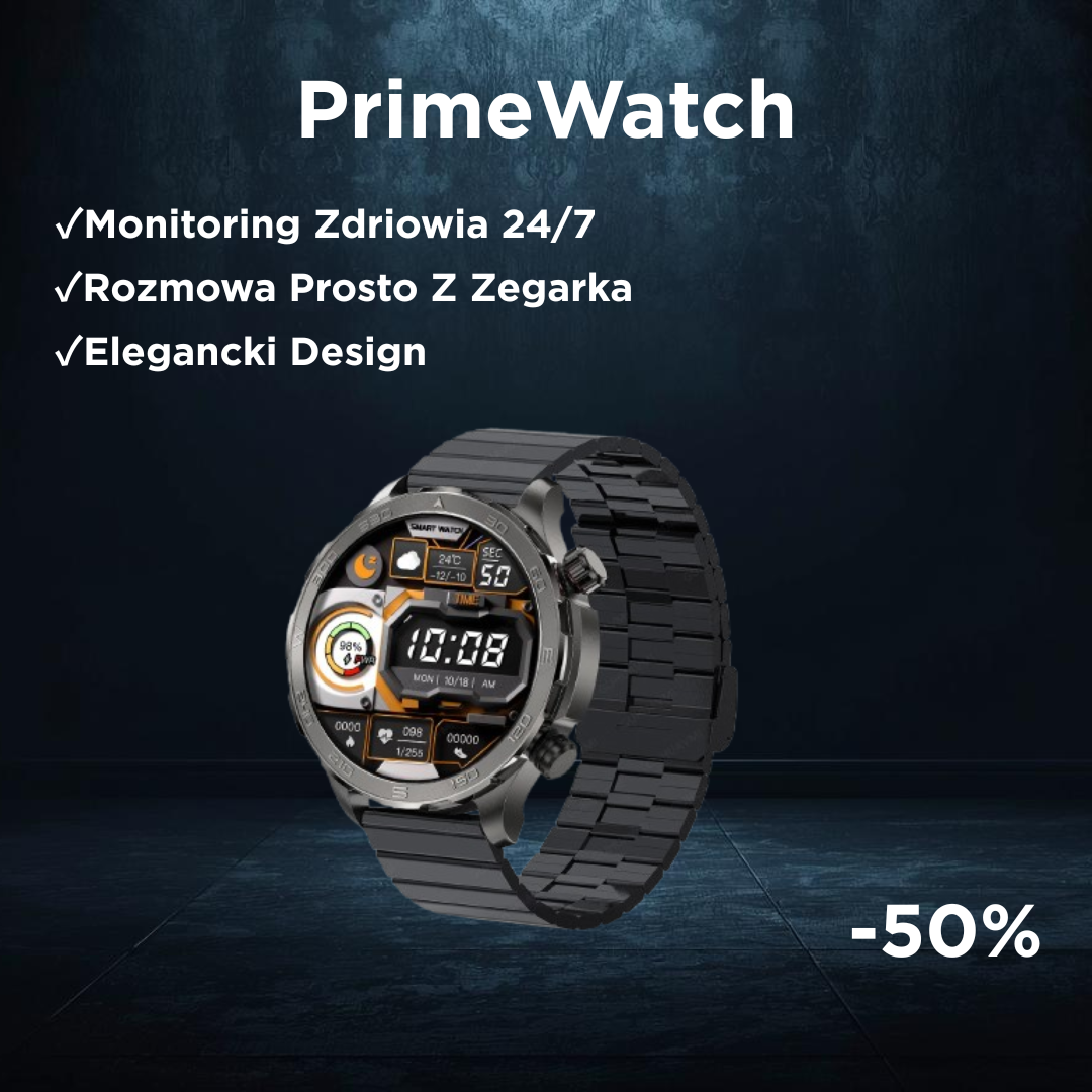 PRIMEWATCH™ - SMARTCH WATCH | EKRAN AMOLED | NFC, GPS I MONITOROWANIE ZDROWIA 24/7