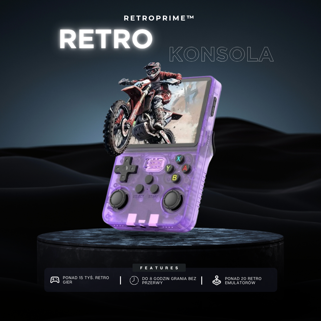RETROPRIME™ - RETRO KONSOLA PRZENOŚNA | PONAD 15 TYŚ. RETRO GIER