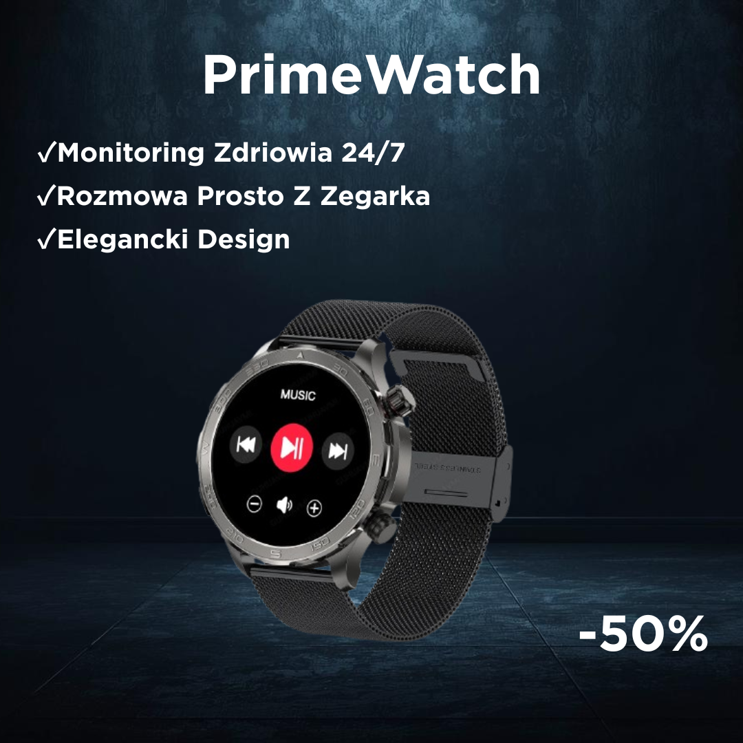 PRIMEWATCH™ - SMARTCH WATCH | EKRAN AMOLED | NFC, GPS I MONITOROWANIE ZDROWIA 24/7