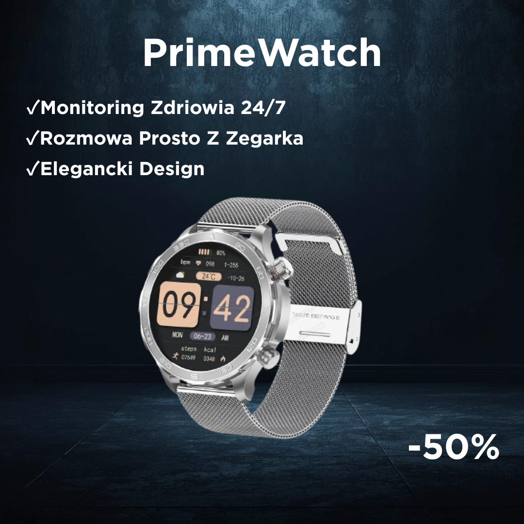 PRIMEWATCH™ - SMARTCH WATCH | EKRAN AMOLED | NFC, GPS I MONITOROWANIE ZDROWIA 24/7