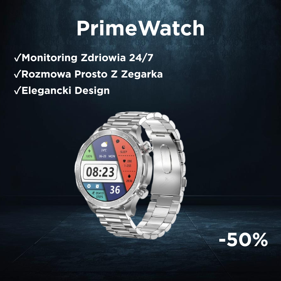 PRIMEWATCH™ - SMARTCH WATCH | EKRAN AMOLED | NFC, GPS I MONITOROWANIE ZDROWIA 24/7