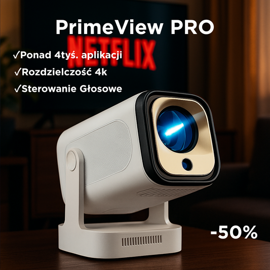 PRIMEVIEW PRO™ - PROJEKTOR SMART Z WIFI I ANDROIDEM
