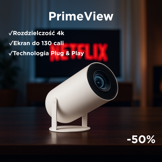 PRIMEVIEW 4K™ - PROJEKTOR 4K Z WIFI I ANDROIDEM