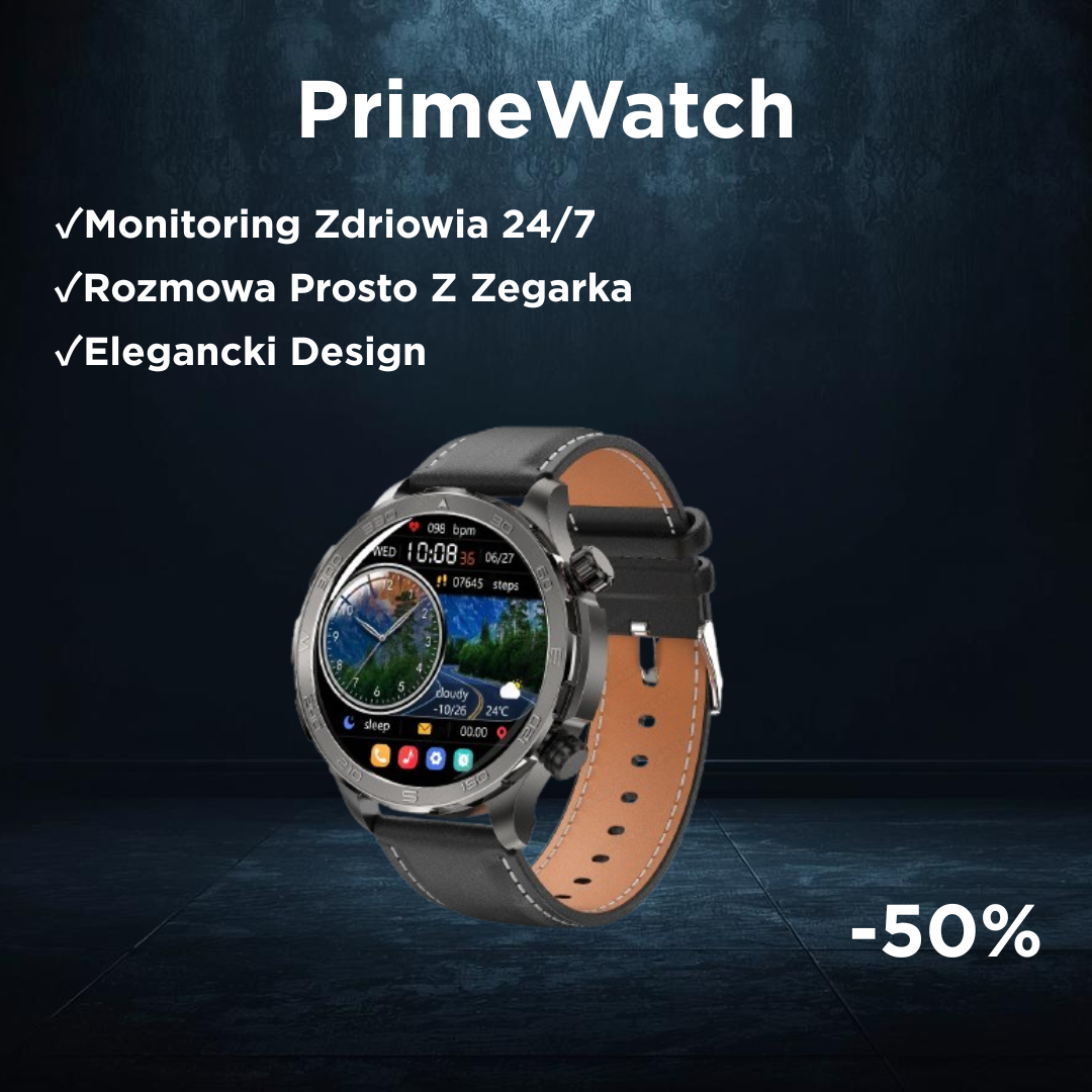 PRIMEWATCH™ - SMARTCH WATCH | EKRAN AMOLED | NFC, GPS I MONITOROWANIE ZDROWIA 24/7