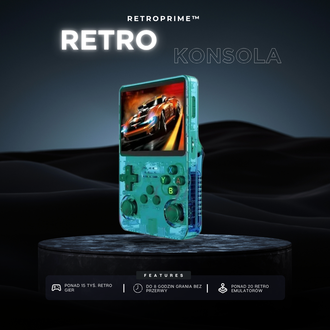 RETROPRIME™ - RETRO KONSOLA PRZENOŚNA | PONAD 15 TYŚ. RETRO GIER